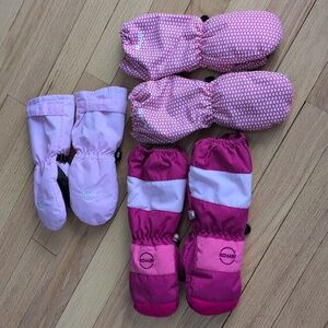 KOMBI Mittens Lot Of 3 Pairs kids mittens